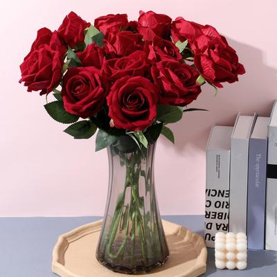 5/10Pcs Artificial Flowers Bouquet Beautiful Silk Roses Wedding Home Table Decor Arrange Fake Plants Valentine's Day Present Diy