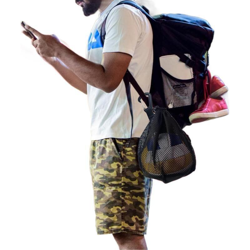 Basketball Net Bag Basketball Football Bag Volleyball Bag Drawstring Mesh Bag Special for Training Can Hold Balls