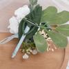 Artificial Flower Boutonniere Fabric Wrist Corsage for Groomsmen Bridesmaids