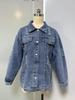 Women's Versatile Ripped Denim Jacket - European & American Style, Loose Fit