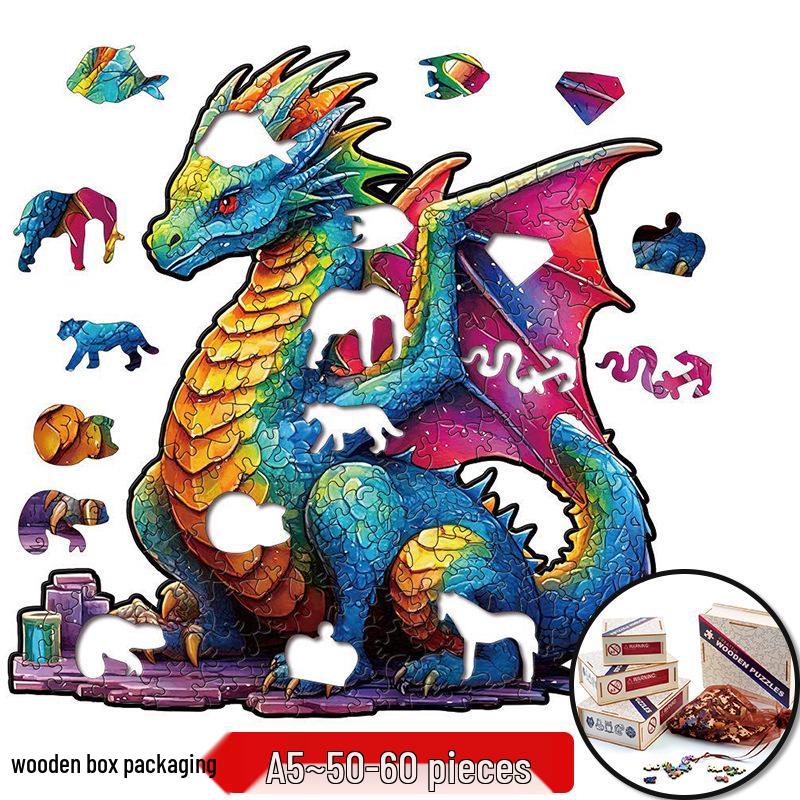 Irregular Animal Dog Penguin Wooden Puzzle in Stock