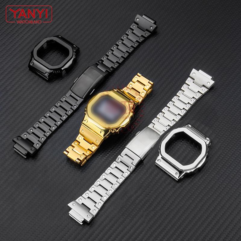 

Ремешок для часов V4.0 из нержавеющей стали для casio g-shock DW-5600 DW5600 GW-B5600 DW-5030 GB-5600 GWX-5600, корпус ремешка для часов, стальной безель