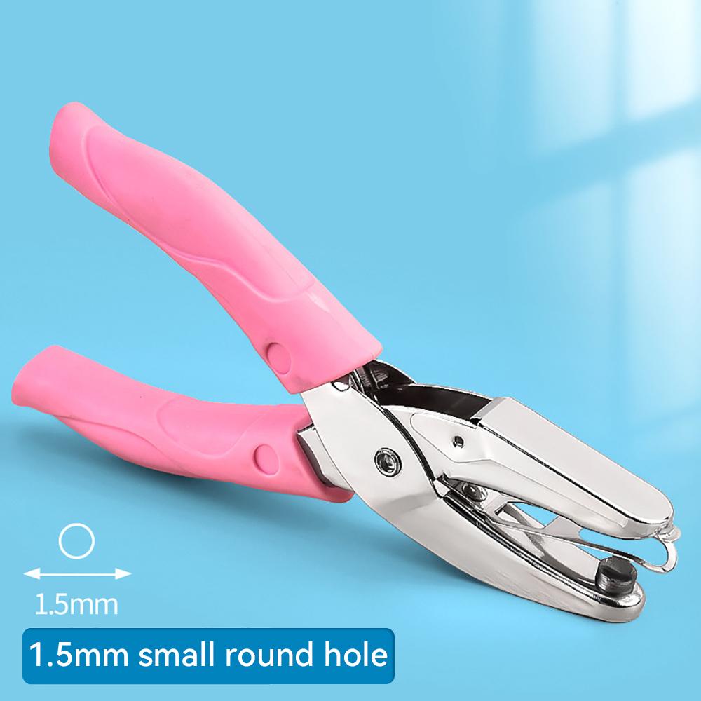 1.5/3/6mm Hole Puncher Portable Single Hole Punch Paper Material Scrapbooking Handheld Metal Craft Office Binding Tool Supplies