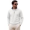 Felpa da uomo con mezza zip e maniche lunghe, pullover dal taglio ampio con tasche per abbigliamento casual