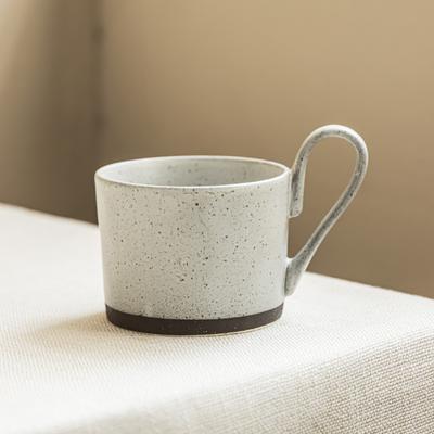 Sesame Glaze Cup, Characteristic Big Ear Cup, Minimalist Ceramic Mug, Large Coffee Cup, Household Water Cup.