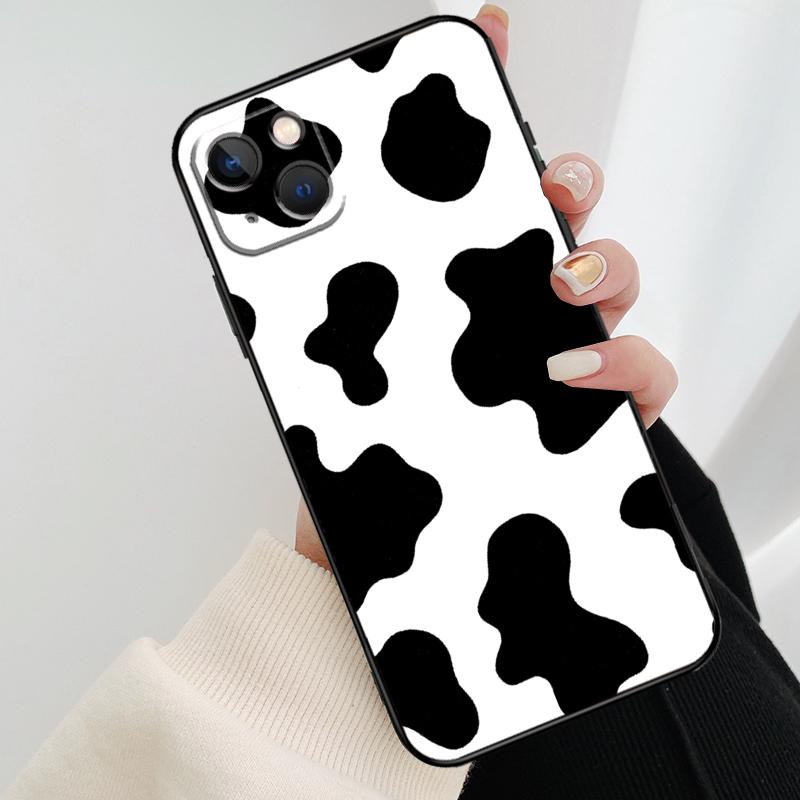 Spotted Cow Skin Print Phone Case For iPhone 17 Pro Max 14 13 12 11 15 16 Pro Max mini 16 15 Plus 16e 17 Air Cover