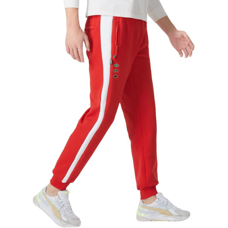 Puma Cny Dragon Year Series Color Block Elastic Waist Running Fitness Training Knitted Pants Unisex Pants Red 625835-11