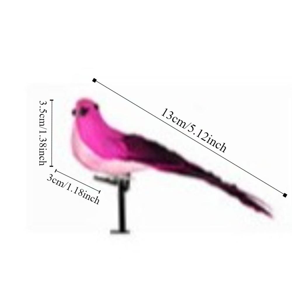 6 STÜCKE Bunte Künstliche Vogelstatue Weihnachtsmodell Vögel Simulation Vögel Für Hochzeit Weihnachten Zuhause