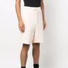 Y-3 Ss22 Logo Drawstring Waist Solid Color Shorts Men Shorts Beige HG6207
