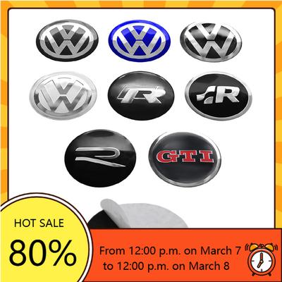 For J2For VW Volkswagen Jetta MK5 Golf 4Pcs 56mm VW Car Wheel Center Hub Caps Badge Sticker Emblem Decals Accessories For Volkswagen G