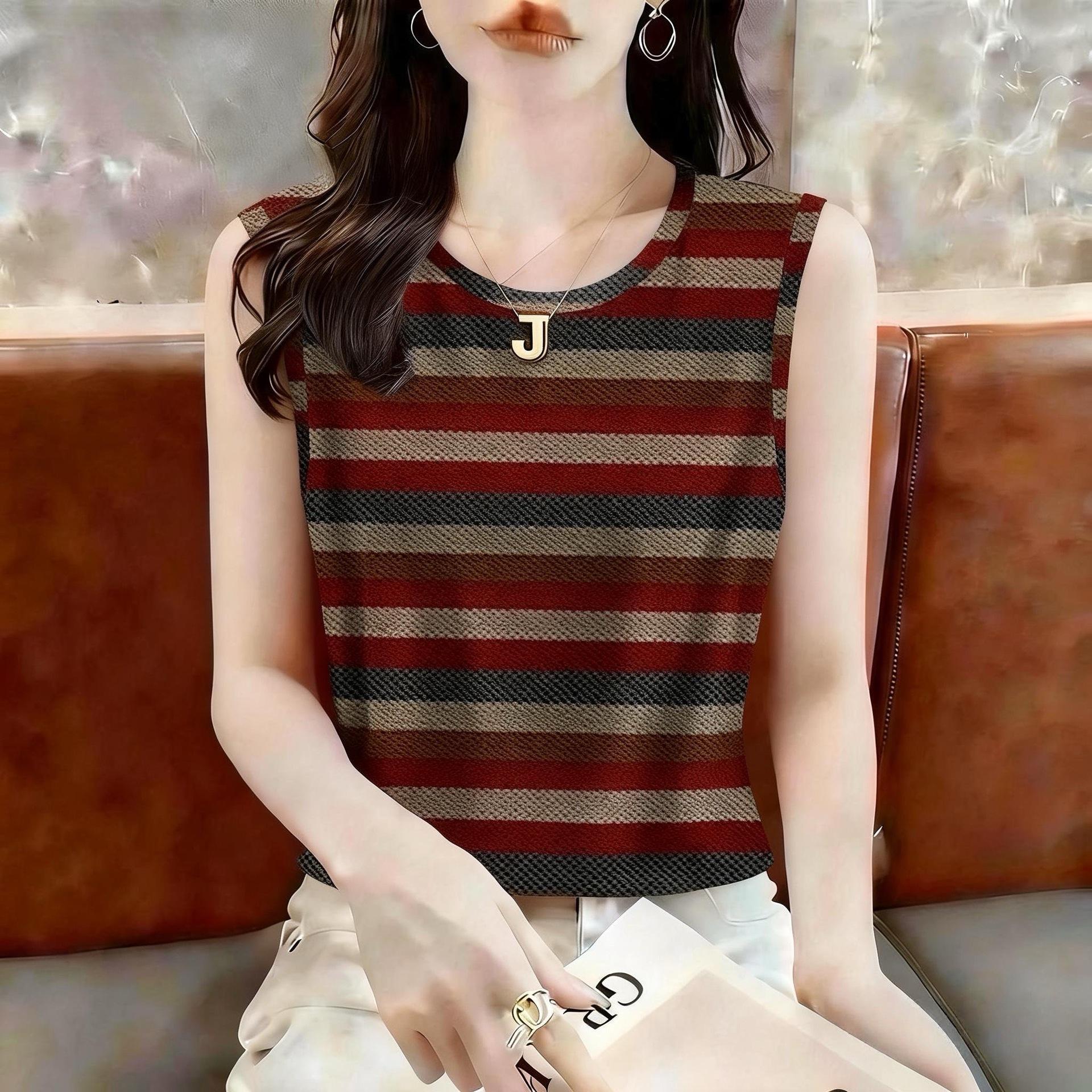 2026 Stylish Women s Slimming Printed Camisole Top - Versatile & Trendy Summer Wear XL (105-120 Jin)