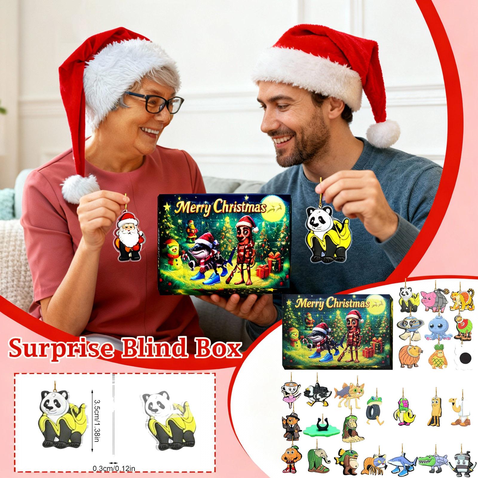 

2D Плоский Акриловый Мистери Бокс 24 шт. Подвеска с Коробкой в Виде Самолета Забавный Рождественский Календарь Обратного Отсчета One Size