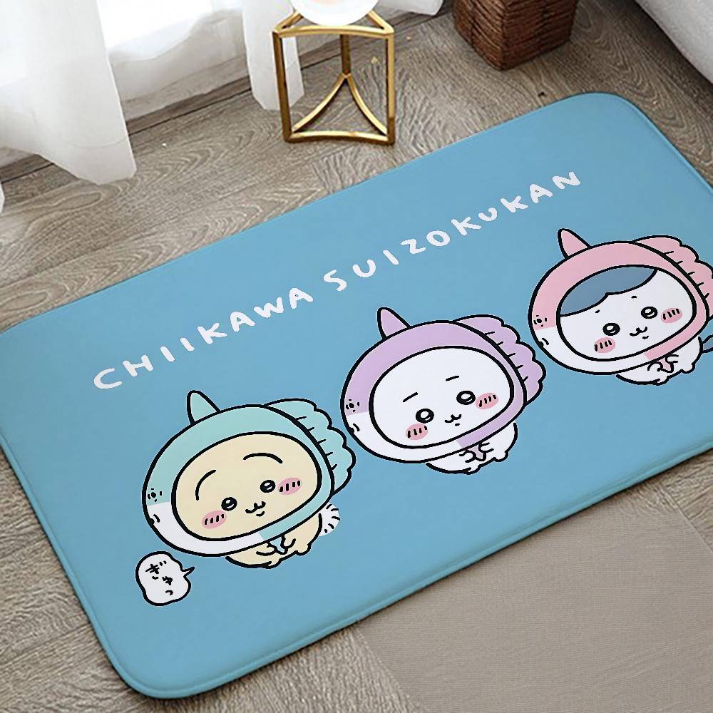 Cute Cartoon C-chiikawa Floor Mats Home Laundry Rug Carpet For Living Room Decor Lounge Area Anti-slip Foot Mat Entrance Doormat