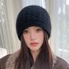 Wool Hat Women's Winter Fashion Pearl Plaid Knitted Hat Outdoor Thermal Hat Winter Hats for Women, Beanies for Women, Hats for Women Winter
