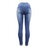 Women's Mid Rise Jeans Skinny Ripped Jeans Stretch Distressed Denim Pants Slim