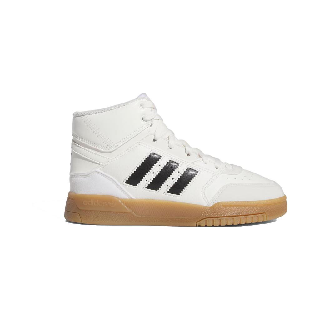 Adidas Originals Drop Step Synthetic Leather Suede Round Toe Comfortable Durable Mid-Top Kids Skate Shoes Kids Sneakers White IF2717