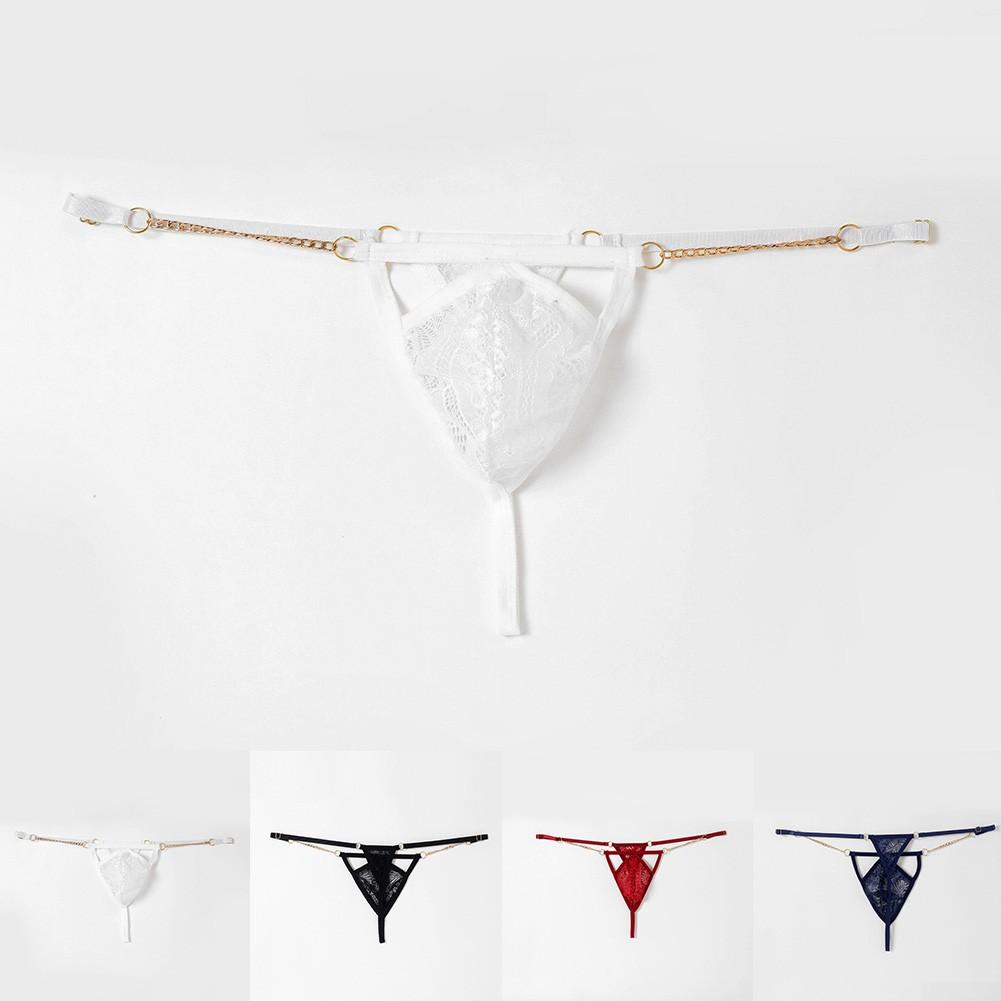 Panties Men Brief See-through Sheer Sissy T-Back Thongs