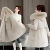 Cotton Clothes Winter New Thickened Pie Overcome Women's Waist and Thin Hooded Big Sweater Cotton-padded Coat Women