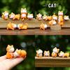 Pvc Orange Cat Wall Decor Toy With Micro Landscape Design For Kids And Adults