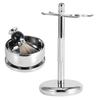 Professional Men Shaving Tool Stand Holder   Faux Badger Hair Brush   Alloy Soap Mug Bowl Kit