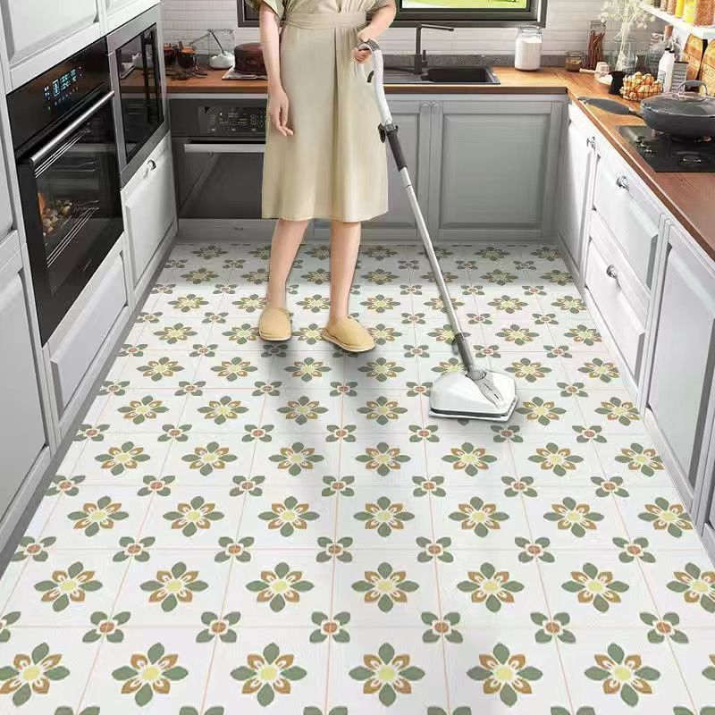 

Стійкий до плям та олії кухонний килим Домашній килим зі шкіри ПВХ Американський ретро килимок для підлоги на балконі Великої площі Килими, що миються та не ковзають 80x140cm