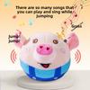 Dog Plush Pig Toy Electric Bouncing Ball Singing Bouncing USB Rechargeable Pet Cat Interactive Toy