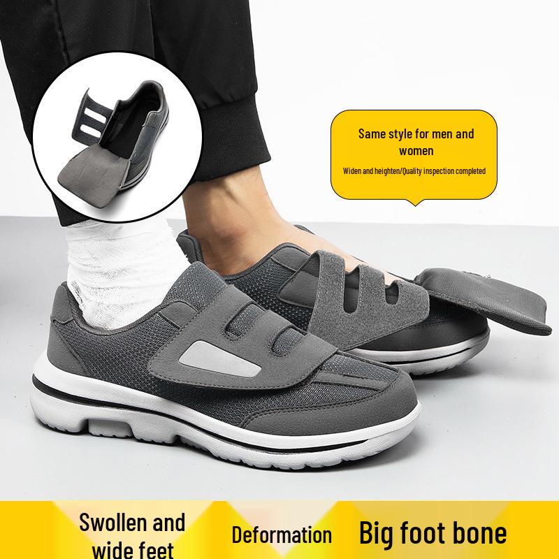 Dámská diabetická obuv nadměrné velikosti pro seniory s otoky, vbočeným palcem a širokými chodidly