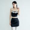 Leobyui Black Satin Skirt