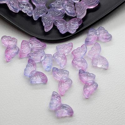 50PCS Schmetterling Perlen Tschechische Glas Lose Spacer Perlen Für Handarbeiten Ohrringe Armband Schmuck Herstellung Komponenten Handwerk DIY