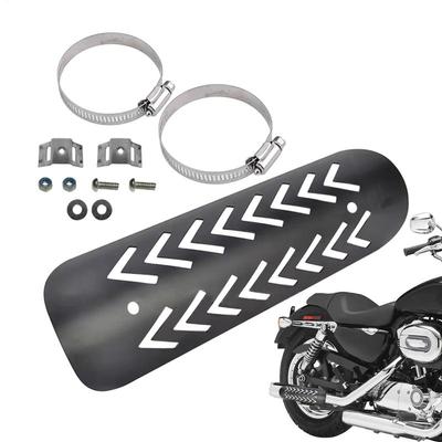 Motorcycle Heat Shield Anti-Burning Exhaust Cover Abrasion-Proof Quick-Install Non-Slip Motorbike Accessories For Touring