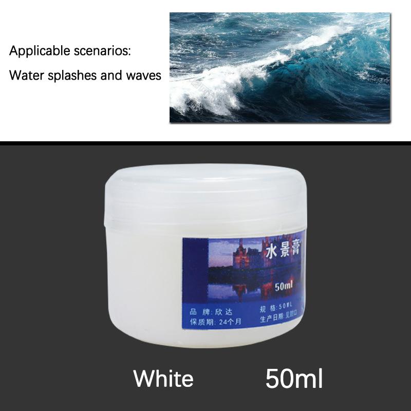 

50 мл Паста для моделирования диорам Водоем Реки/Океаны/Озера/Крем для создания статического имитированного водного эффекта Материалы для создания сцены для диорамы