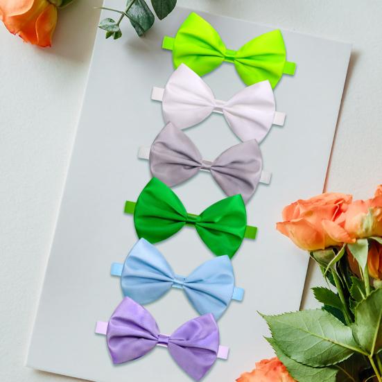 Pet Bow-knot Collar Adjustable Vivid Color Wear Resistant Super Soft Friendly To Skin Dress