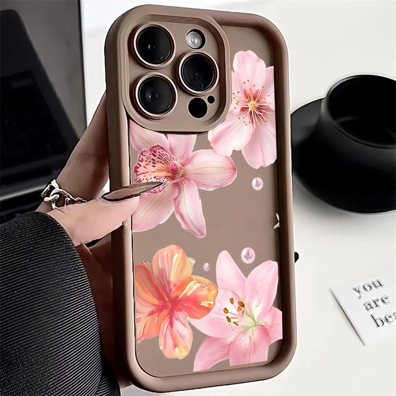 Lily Flower Case For Samsung Galaxy S21 S22 Ultra S21 Plus S20 FE A31 A51 A71 A53 A33 A73 A23 A50 A30 A70 A32 A72 A13 A04 A04E