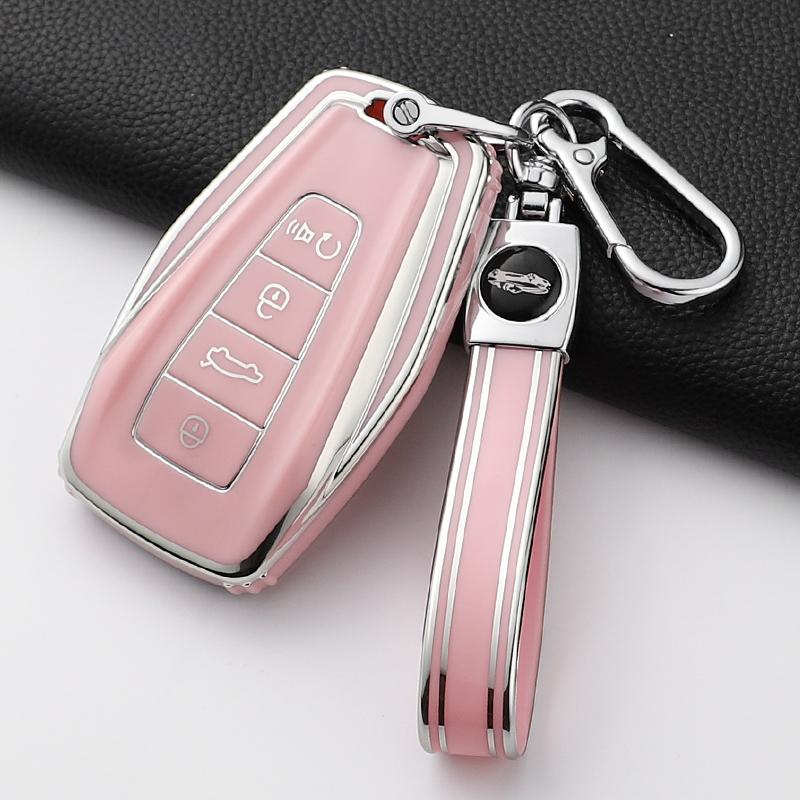 Fashion Tpu Car Key Case Cover Shell Fob For Geely Atlas Boyue Nl3 Coolray X6 X7 Ex7 Emgrand Kulrey Gt Gc9 Keychain Accessories