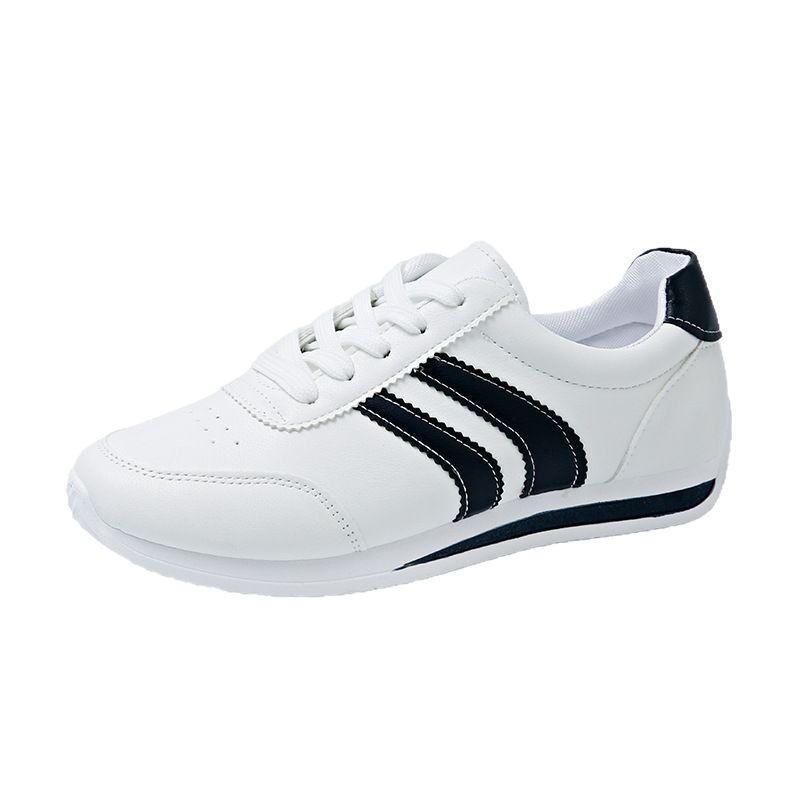 Summer little white shoes soft sole versatile lace-up casual sports shoes soft leather running shoes women's shoes