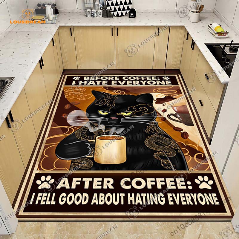 

Кухонный напольный коврик с забавными животными, полиэстеровый ковер для прихожей