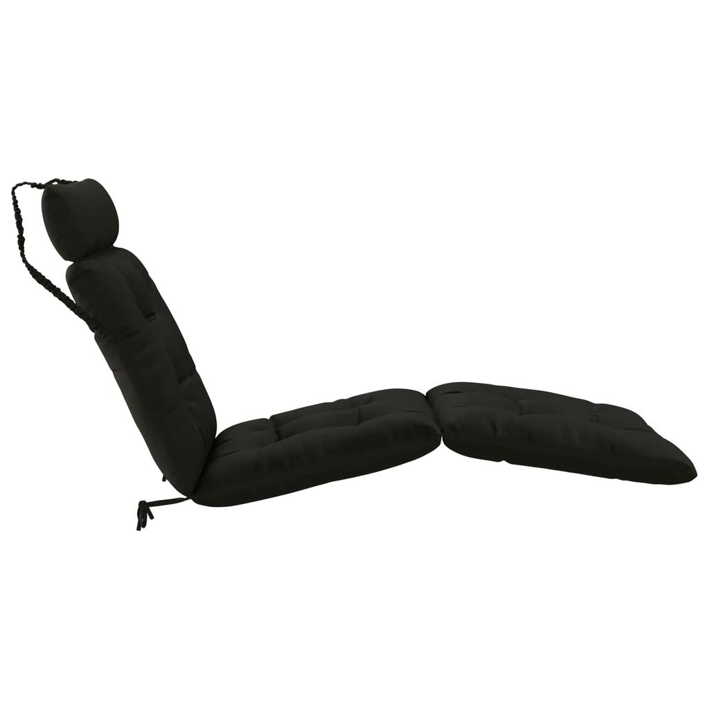 Sun Lounger Cushion VIANEN 100percent Polyester Black