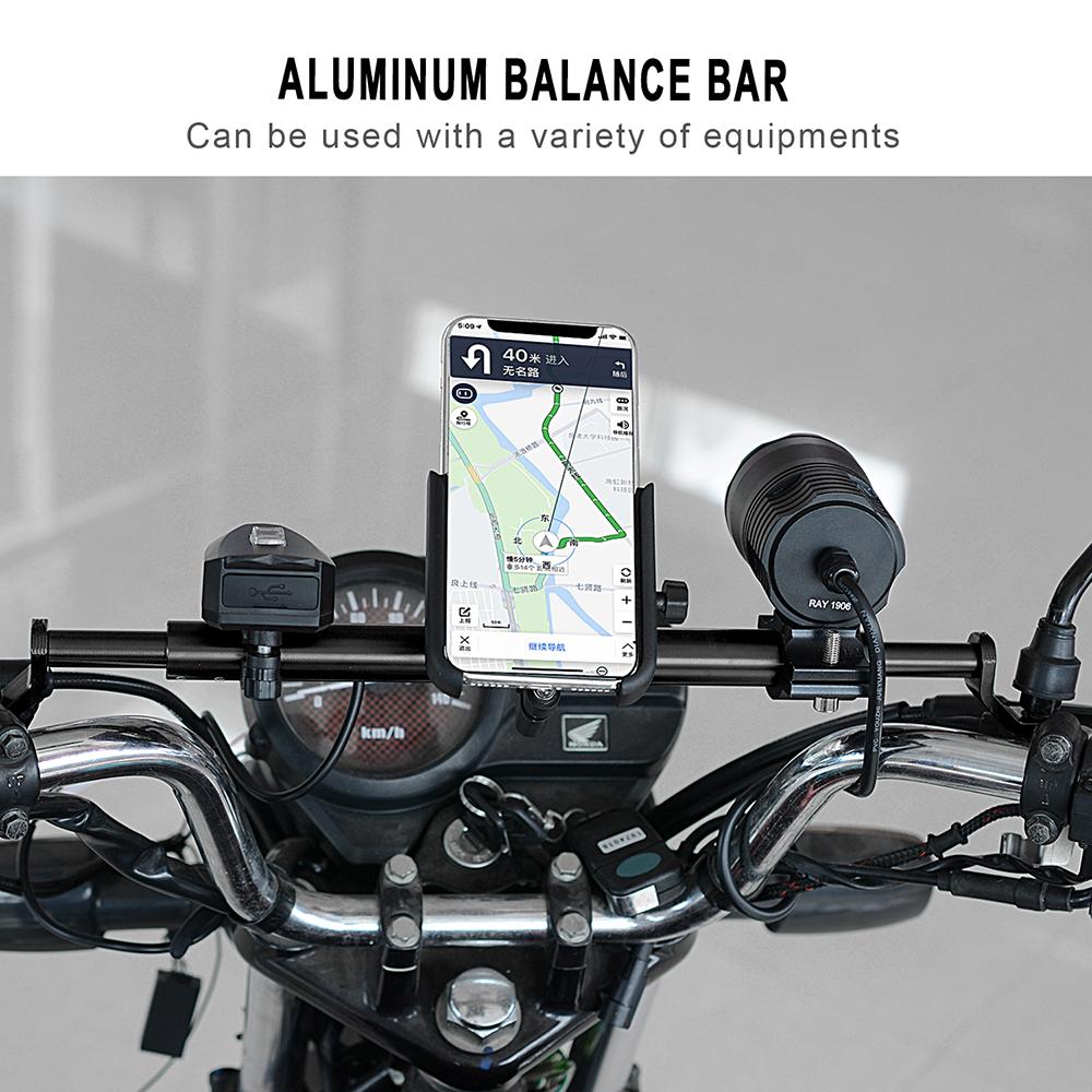 Motorcycle Aluminum Alloy Balance Bar 22mm Crossbar Strengthen Handlebar Bracket Extended Motorbike Reinforce Lever Accessories