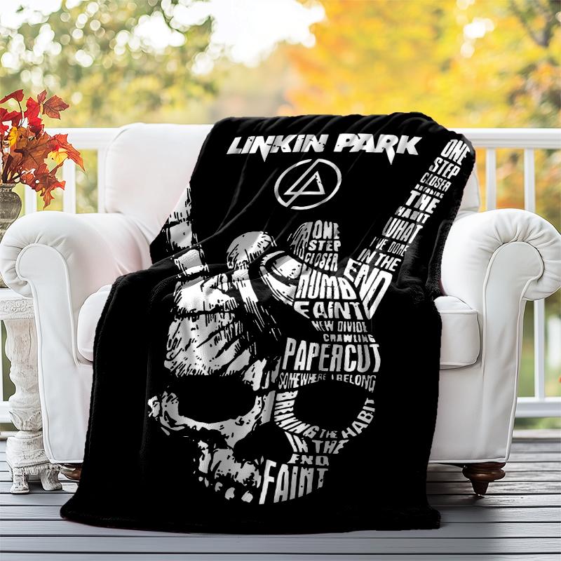 Linkin Park Flannel Blanket Soft All-Season Throw, Design for Camping, Car Travel, Hiking Sofa, Bed, Office Perfect Gift for Parties