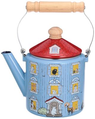 Fuji Enamel Kettle 2.0 Liter Enamel IH Compatible Moomin House MOH-2.0K