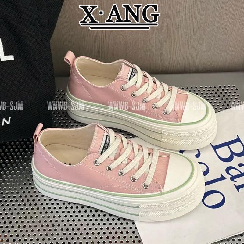 Low-top Platform Canvas Shoes, Children's Spring and Summer New Breathable Thin White Shoes, Casual Sports Shoes, Board Shoes