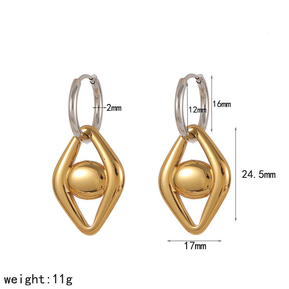 Geometric Stainless Steel Hoop Earrings For Women Summer Fashion Jewelry