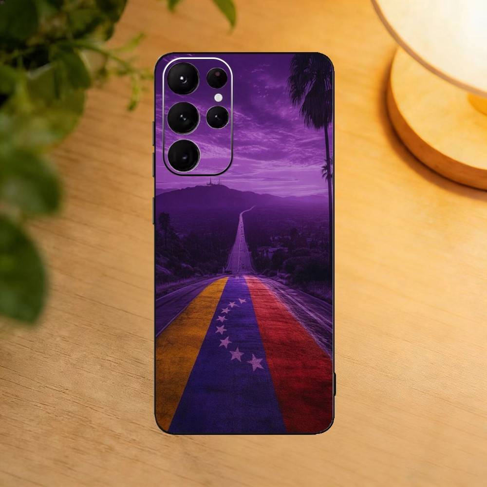 I Love Venezuela  Phone Case For Samsung S25,24,23,22,30,21,10,9,Ultra,Plus,Lite Soft Black Case
