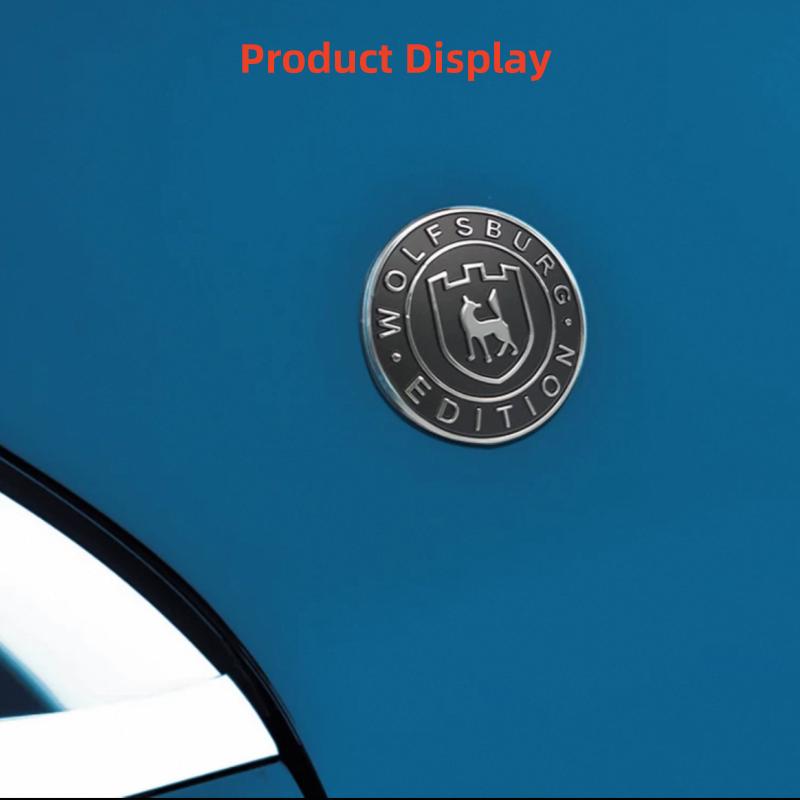 1pc High-Quality 3D Metal Wolfsburg Edition Logo Car Fender Side Emblem Rear Tail Trunk Badge Sticker Decal Car Accessories