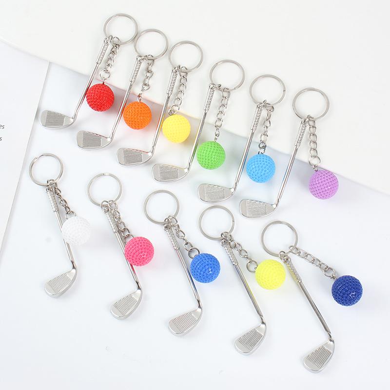 Creative Golf Ball Keychain Pendant: Simulated Golf Souvenir & Promotional Gift
