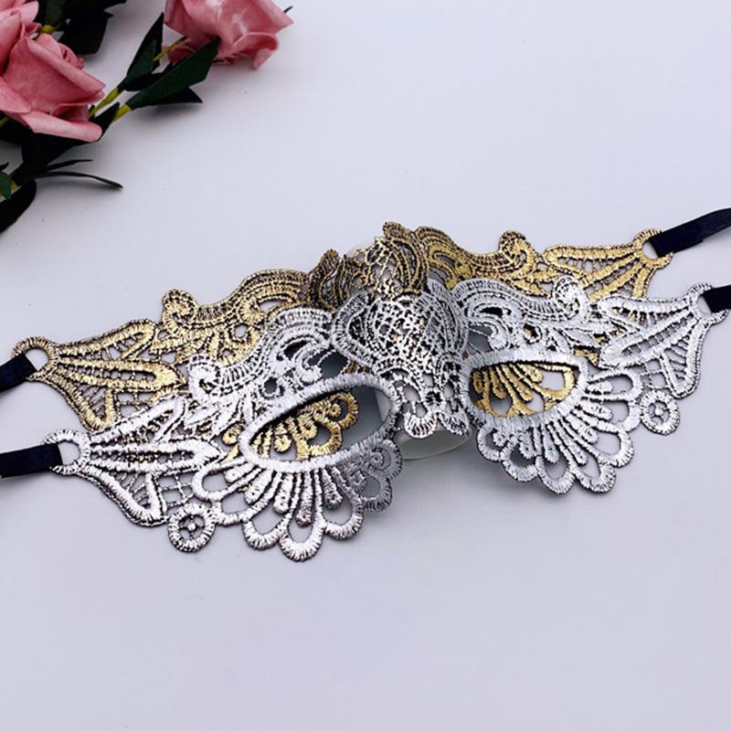 Fashion Princess Masquerade Lace Half Face Mask Jewelry Adult Eye Mask Female Party Prom Props Performance