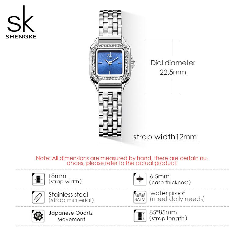 Watch Women'S Fashion Light Luxury Business Commuter Small Square Watch Niche Waterproof Women'S Watch Quartz Watch 0173