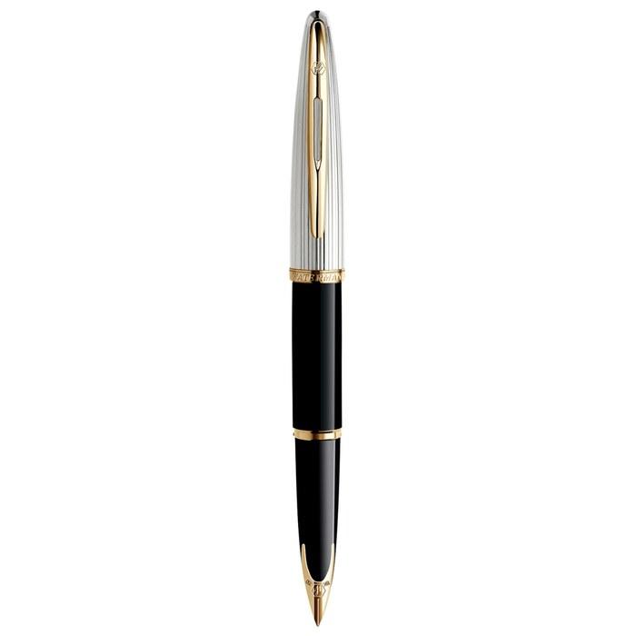 Waterman Karen Deluxe Black & Silver GT Fountain Pen, Fine Nib, 18K, Gift Box, S0699920 F