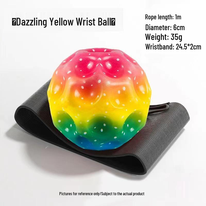 Moonstone Bouncy Fitness Throw Ball with Elastic Rope