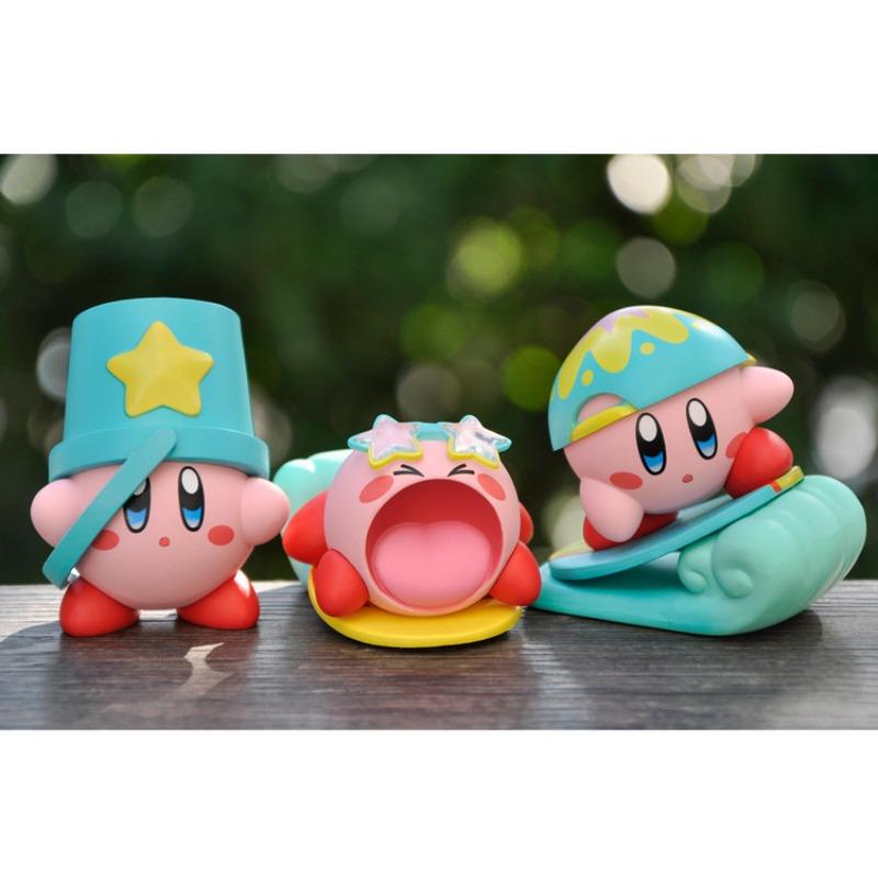 6Pcsset Kirby Kawaii Anime Game Peripheral Figure Toys Pvc Cute Action Figure Doll Toy Desktop Decoration Gift